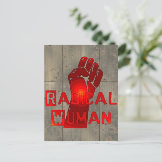 Radikale Frau Postkarte (Stehend Vorderseite)