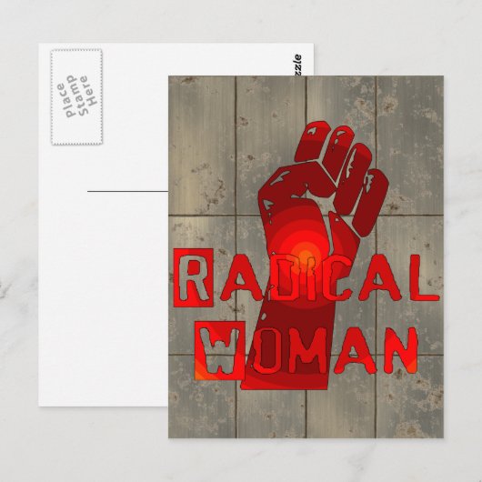 Radikale Frau Postkarte (Vorne/Hinten)
