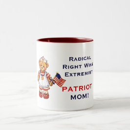Radikale rechter zweifarbige tasse
