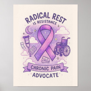 Radikale Ruhe ist Widerstand Chronischer Schmerz P Poster