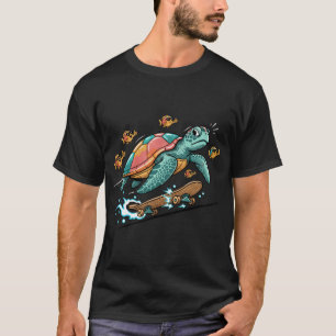Radikale Skater Meeresschildkröte Cartoon T-Shirt