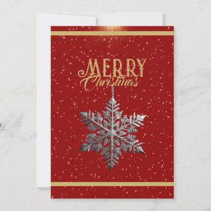 Radikale Weihnachtsgrüße: Gold, Rot und Silber Feiertagskarte
