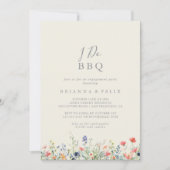 Radikale Wildblume I GRILLEN Engagement Partei Einladung (Vorderseite)