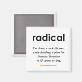Radikaler 2 Zoll großer quadratischer Magnet (Vorderseite/Rückseite)