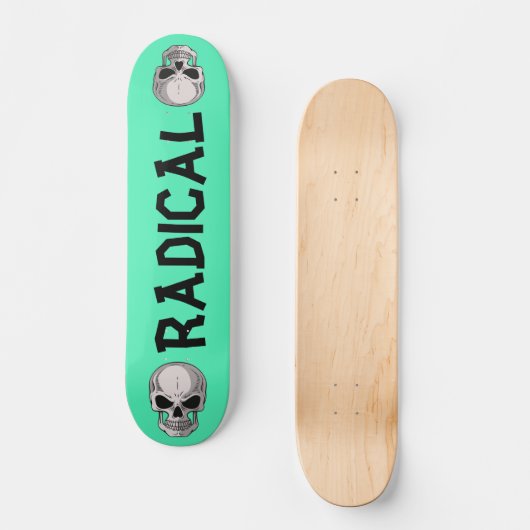 Radikaler 80er Skateboard (Vorderseite)