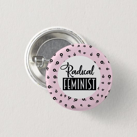 Radikaler Feminist Button (Vorne & Hinten)