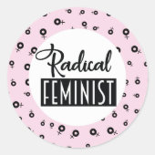 Radikaler Feminist Runder Aufkleber (Vorderseite)