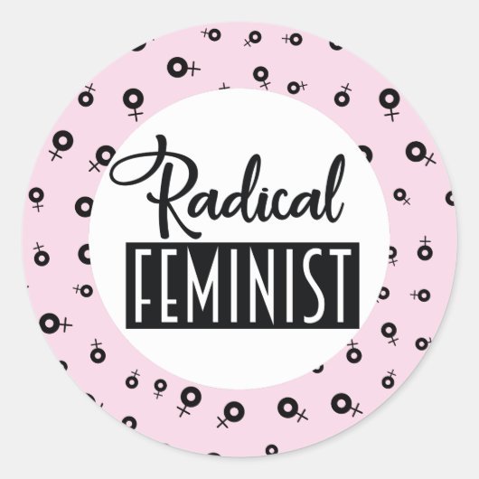Radikaler Feminist Runder Aufkleber (Vorderseite)