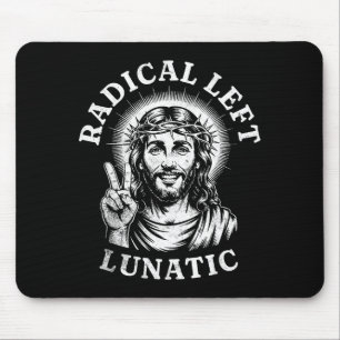 Radikaler linker verrückter Jesus Mousepad