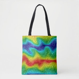 Radikaler Regenbogen Abstract gestreifte bunte Kun Tasche
