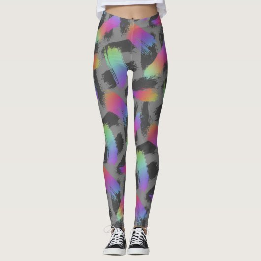 radikaler Retro-Regenbogen: Leggings (Vorderseite)