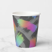 radikaler Retro-Regenbogen :  Pappbecher (Rückseite)