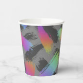 radikaler Retro-Regenbogen :  Pappbecher (Links)