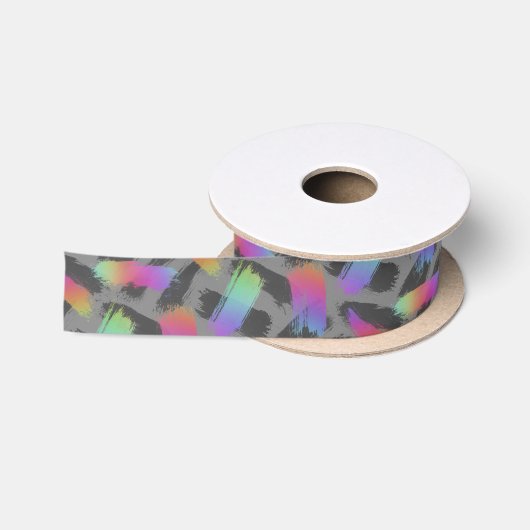 radikaler Retro-Regenbogen : Satinband (Spule)