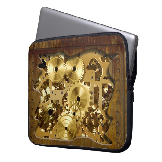 Radikaler Steampunk 3 Notebook-Sieb Laptopschutzhülle (Vorderseite Links)