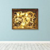 Radikaler Steampunk 3 Wrapped Canvas Leinwanddruck (Insitu (Holzboden))