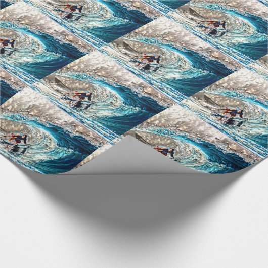 Radikaler Surfer 1A Geschenkpapier (Ecke)