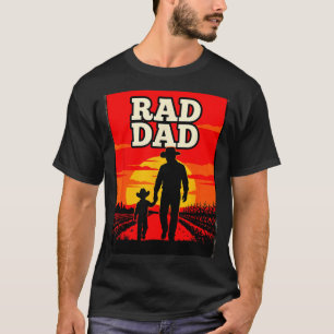 Radikaler Vater und Sohn Bauer westlicher Sonnenun T-Shirt