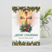 Radikales Kreuz mit warmem Glühen, Weihnachten (Stehend Vorderseite)