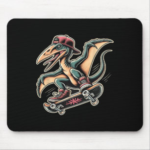 Radikales Skateboarding Pterodaktylus Dinosaurier  Mousepad