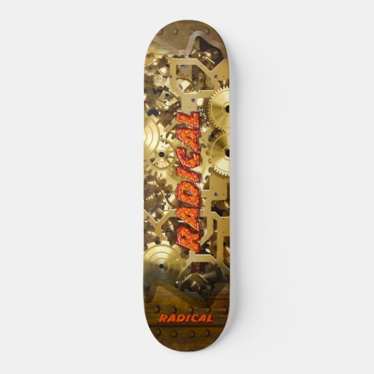 Radikales Steampunk 3A Skateboard (Vorderseite)
