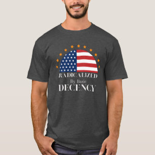 Radikalisiert durch Basic Decallé USA Flag T-Shirt