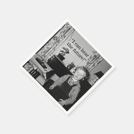 Radio Boy Graduation Party Serviette (Ecke)