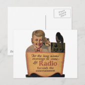 Radio Boy Postkarte (Vorne/Hinten)