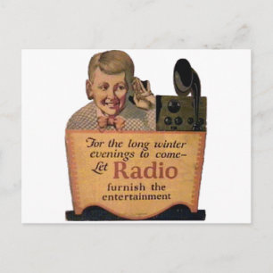 Radio Boy Postkarte