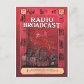 Radio Broadcast-Red Postkarte (Vorderseite)