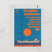 Radio Caroline 259 - Mi Amigo Schiff Postkarte (Vorne/Hinten)