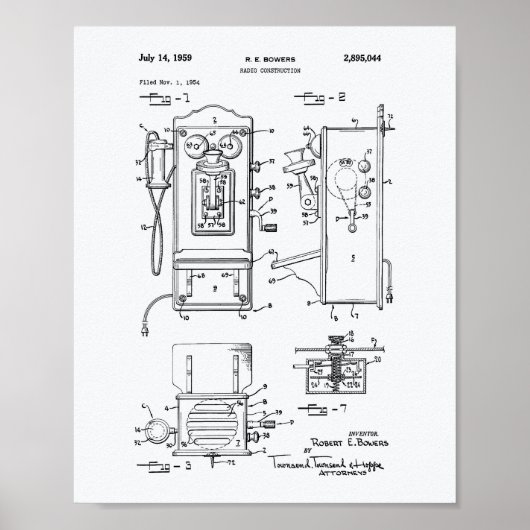 Radio Construction 1959 Weißbuch über Patentkunst Poster (Vorne)