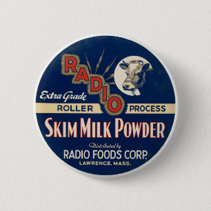 Radio Extra Grade Roller Process Magermilchpulver. Button