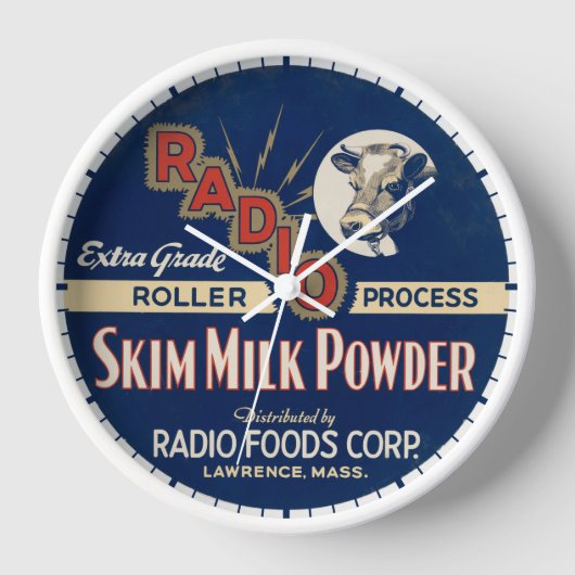Radio Extra Grade Roller Process Magermilchpulver. Uhr (Vorderseite)