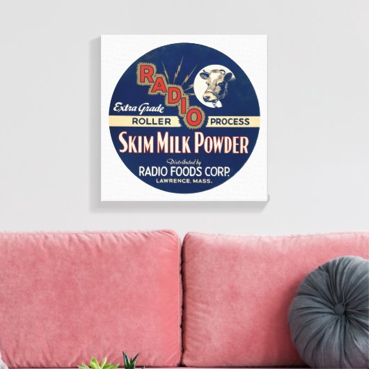 Radio Extra Grade Roller Process Skim Milk Pulver. Leinwanddruck (Insitu (Wohnzimmer))