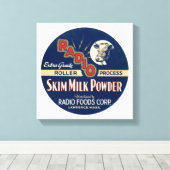 Radio Extra Grade Roller Process Skim Milk Pulver. Leinwanddruck (Insitu (Holzboden))