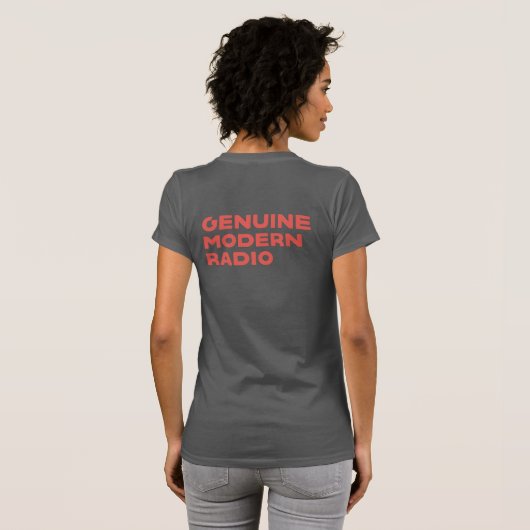 RADíO FLoMM echter moderner Radio T-Shirt (Schwarz voll)