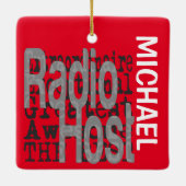 Radio Host Extraordinaire CUSTOM Keramik Ornament (Rückseite)