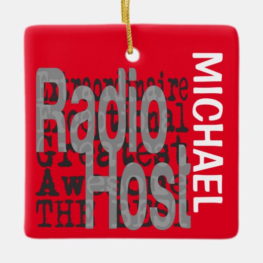 Radio Host Extraordinaire CUSTOM Keramik Ornament (Vorderseite)