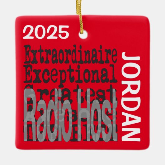 Radio Host Extraordinaire CUSTOM Keramikornament (Vorderseite)