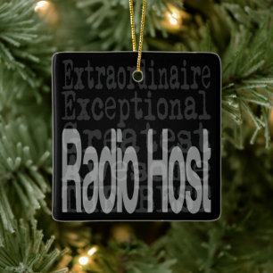 Radio Host Extraordinator Keramikornament