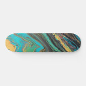 Radio King 3 Türkis Abstrakt Skateboard Deck (Horizontal)