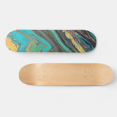 Radio King 3 Türkis Abstrakt Skateboard Deck (Horizontal)