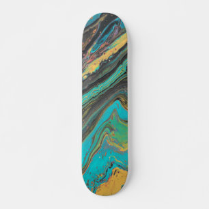 Radio King 3 Türkis Abstrakt Skateboard Deck
