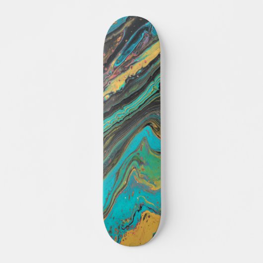 Radio King 3 Türkis Abstrakt Skateboard Deck (Vorne)