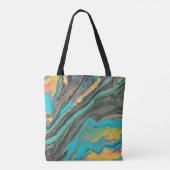 Radio King 3 Türkise Geode Abstrakte Tasche (Rückseite)