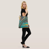Radio King 3 Türkise Geode Abstrakte Tasche (Am Model)
