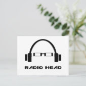 Radio Kopf Postkarte (Stehend Vorderseite)