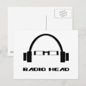 Radio Kopf Postkarte (Vorne/Hinten)
