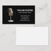 Radio Mic | Talk Show Host Business Card Visitenkarte (Vorne/Hinten)